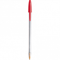 Bic&reg; Cristal&reg; Stick Pens Medium Point Red 12/box