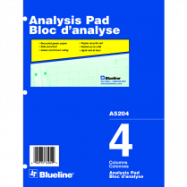 Blueline&reg; A5200 Analysis Pad 10-7/8 x 8-1/2" 4 Column