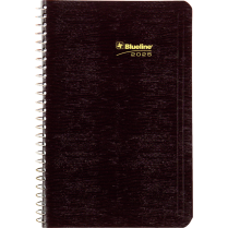 Blueline&reg; Essential Daily Diary Spiral Bound Soft Cover 8" x 5" Bilingual Burgundy