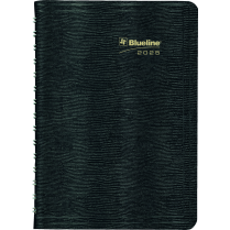 Blueline&reg; Essential Two Days Diary Bilingual 8x5 Black