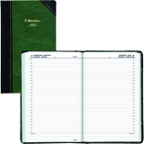 Blueline&reg; Traditional Daily Diary Hard Cover Bilingual 13-3/8" x 8" Green