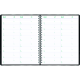 Blueline&reg; Essential Weekly Diary Twin Wire 11" x 9-1/16" Bilingual Black