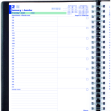 Blueline&reg; Essential Daily Planner 11" x 8-1/2" Bilingual Black