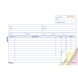 Blueline&reg; Invoice Book 3-part 5-3/8x8" English