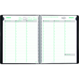 Brownline&reg; EcoLogix&reg; Weekly Diary 11" x 8-1/2" English Black