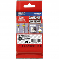 Brother&reg; P-Touch&reg; TZeS Industrial Tape 1/2" Black on Clear