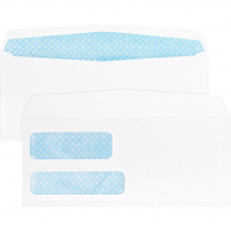 Business Source Double Window #9 Security Envelopes 500/box