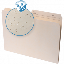 Continental Water-Resistant Reversible File Folders Letter Manilla 100/box