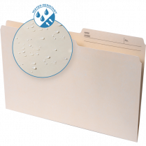 Continental Water-Resistant  Reversible File Folders Legal Manilla 100/box