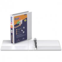 Davis Group QuickFit&reg; View Round Ring Junior Binder 1" White