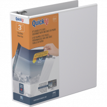 Davis Group QuickFit&reg; View Round Ring Binder 3" White