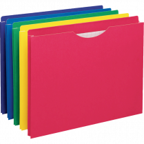 Pendaflex&reg; File Jacket Reinforced Tab 1" Expansion Letter Assorted Colours 10/pkg