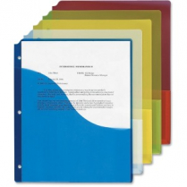 Pendaflex&reg; Poly Wave Pockets Assorted Colours 5/pkg