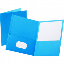 Oxford&reg; Twin Pocket Portfolio Light Blue 25/box