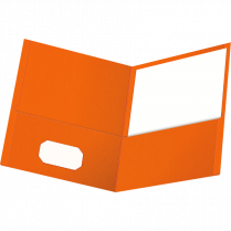 Oxford&reg; Twin Pocket Portfolios Orange 25/box