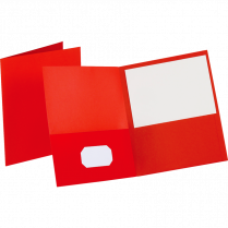 Oxford&reg; Twin Pocket Portfolio Red 25/box