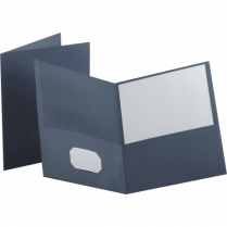 Oxford&reg; Twin Pocket Portfolios Dark Blue SINGLE