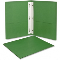 Oxford&reg; Twin Pocket Portfolio w/Tangs Letter Green