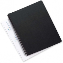 GBC&reg; Linen Weave&reg; Recycled Binding Covers Black 50/pkg