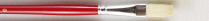 Acrilex White Bristle Brush 1450F Flat Size 6
