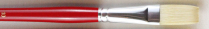 Acrilex White Bristle Brush 1450F Flat Size 10