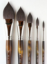 H.J. Kazan Gold Watercolour Brush - Filbert - 1/8"