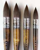 H.J. Kazan Gold Watercolour Brush - Quill - size 6