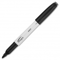 Integra Bullet Tip Dry-erase Whiteboard Markers Black 12/box