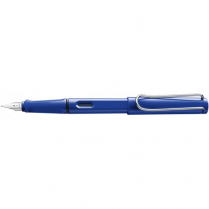 Lamy Safari Fountain Pen Marine Blue Body Medium Point Blue Ink