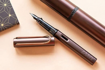 Lamy Lx Fountain Pen Maroon Body Fine Point Blue Ink
