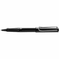Lamy Safari Rollerball Pen Shiny Black Body Fine Point Blue Ink