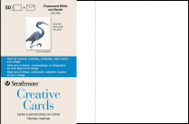 Strathmore Creative Cards 5" x 6-7/8" Fluorescent White with Deckle 50/Pkg