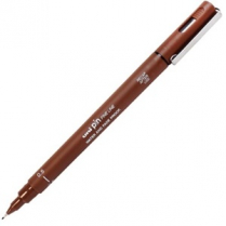 uni Pin Fineliner .5mm Sepia