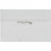 Merangue Fold-Over Name Badge Kits Pin Holder  2-1/4" x 3-1/2" Clear 100/pkg