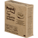 Post-it&reg; Desk Grip Flag Dispenser 1" 200 flags per dispenser Yellow