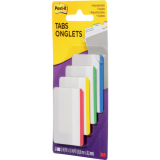 Post-it&reg; Filing Tabs Flat 2" x 1-1/2" Assorted 6 tabs/pad 4 pads/pkg