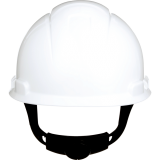 3M&trade; Non-Vented Ratchet Hard Hat White