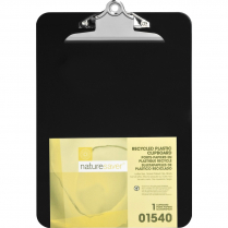 Nature Saver Recycled Plastic Clipboard Letter Black