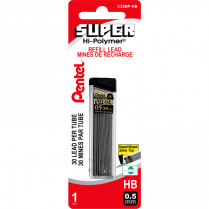 Pentel&reg; Super Hi-Polymer&reg; Pencil Leads HB 0.5 mm 30 leads/pkg