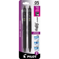 Pilot&reg; FriXion&reg; Point Clicker Retractable Erasable Gel Pens 0.5 Blue Black 2/pkg