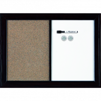 Quartet&reg; Espresso&trade; Home D&eacute;cor Magnetic/Cork Combo Board 17" x 23" Dark Brown
