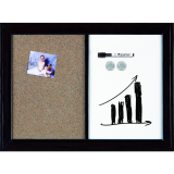 Quartet&reg; Espresso&trade; Home D&eacute;cor Magnetic/Cork Combo Board 17" x 23" Dark Brown