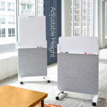 Quartet&reg; Agile Easel Mobile Dry-Erase Board 27-1/2" x 60-9/10" Grey/White