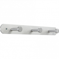 Safco&reg; Nail Head Coat Hook 3-Hook Satin Aluminum