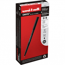 uni-ball&reg; Onyx&reg; Roller Pen 0.7mm Black 12/box