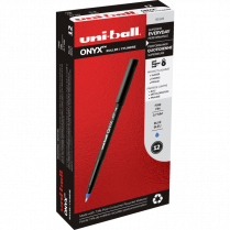 uni-ball&reg; Onyx&reg; Roller Pen 0.7mm Blue 12/box