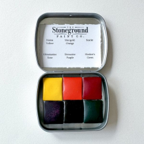 Stoneground Watercolour Palette Small Botanical Warm 6/set