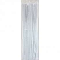 Chenille Pipe Cleaners 12" White 100/pkg
