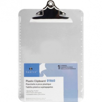 Business Source Spring Clip Plastic Clipboard Letter