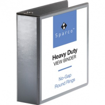 Business Source Roung Ring View Binder 3" Black